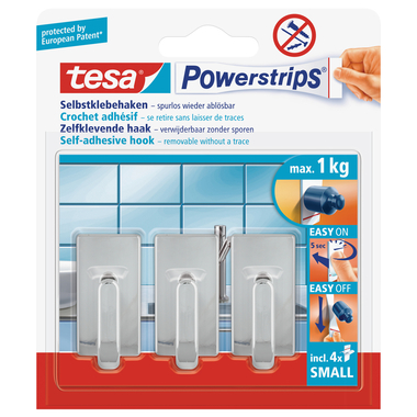 TESA Powerstrips Haken S 575400001 chrom