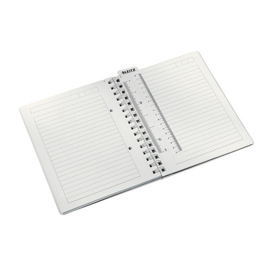 LEITZ Spiralbuch WOW PP A5 46390036 blau 80 Blatt