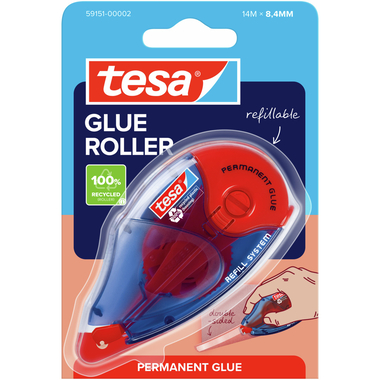 TESA Kleberoller Permanent 591510000 transparent 8.4mmx14m