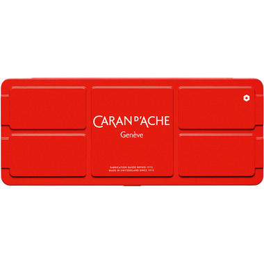 CARAN D'ACHE Couleur opaque Gouache 1000.308 7 coul. Blanc opaque, brosse