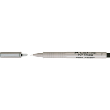 FABER-CASTELL Tintenschreiber ECCO 0,3mm 166399 Pigment, schwarz