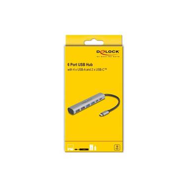 Delock USB-Hub 2x USB 3.1 Tipo-C/1x 3.1 USB Tipo-A/1x USB 2.0 Tipo-A