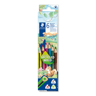 STAEDTLER Farbstifte Noris Colour 187C6 03 upcycled Wood 6 Stück