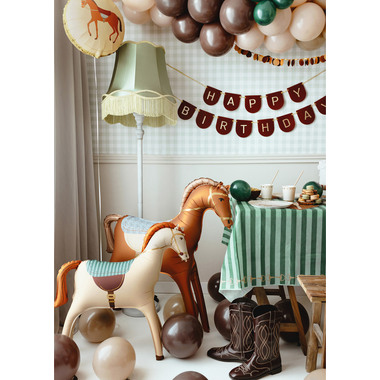 PARTYDECO Ballon en aluminium 68cm FB275 Cheval beige