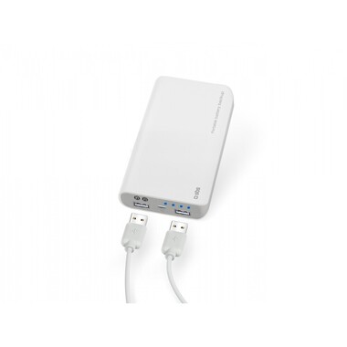 Portable external battery charger 10,400 mAh for tablets and smartphones