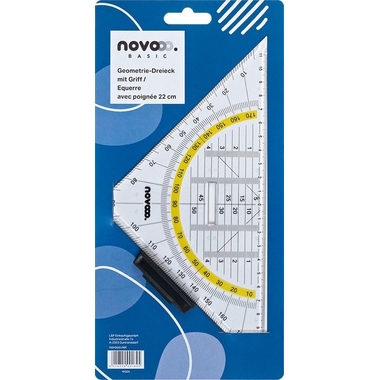 NOVOOO Geodreieck 22cm E-110134 MTH mit Griff