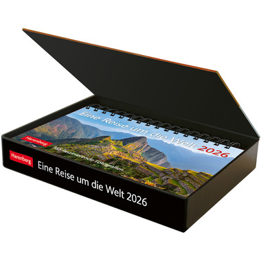 HARENBERG Agenda da tavolo 2026 2763900+26 Reise um die Welt DE 23x17cm