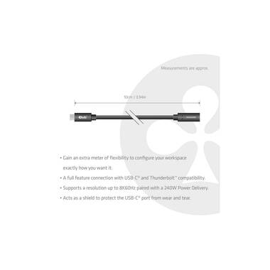 Cavo di prolunga Club 3D CAC-2502 USB-C, 1m, Nero