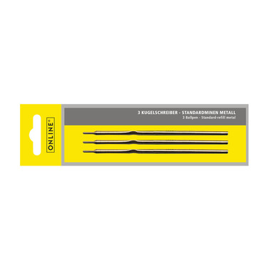 ONLINE Mines stylo à bille M 40001/3 noir 3 pcs.