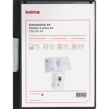 KOLMA Klemmhefter Tender A4 10.016.48 anthrazit, 2-teilig