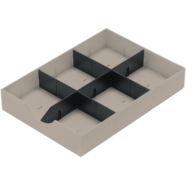 STYRO Système tiroir styrodoc 268-405.75 taupe/noir 6 pcs.