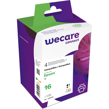 WECARE Multipack rebuilt CMYBK T162640WE z.Epson WF2010 5.7/3x3.2ml