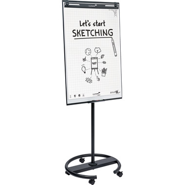 LEGAMASTER Flipchart Pied rond 135x77cm 7-153210 SKETCH EASY