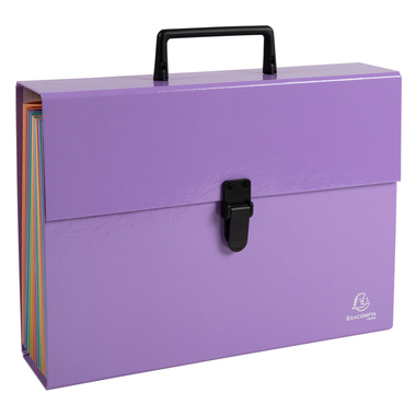 EXACOMPTA Fächermappe Aquarel A4 56765E mauve 18-teilig