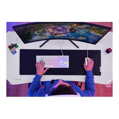 Trust Table de jeu GXT 709W Luminus RGB Blanc