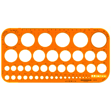 RUMOLD Calibre circulaire 1-36mm 2010 orange/transp.