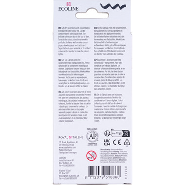 TALENS Ecoline Brush Pen Set 11509941 beige-rosa 5 Stück