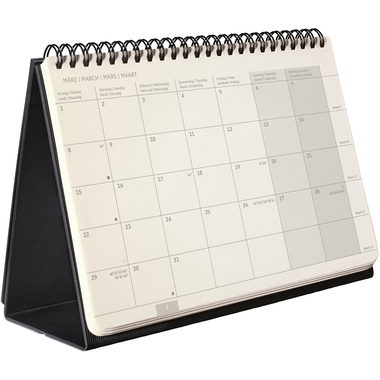 CONCEPTUM Tischkalender 2027 C2781 1M/1S schwarz 21.3x22cm