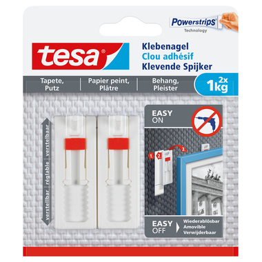 TESA Pin adh. 2x1 kg 777740000 Papier peint & plâtre