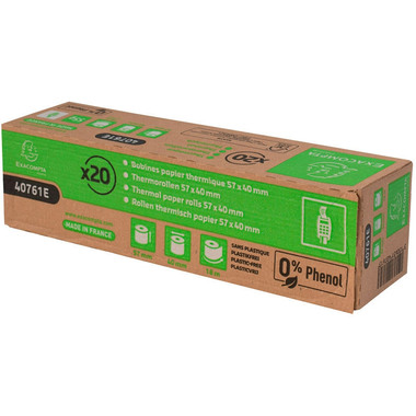 EXACOMPTA Rouleau papier ther. 20pcs. 40761E 57x40mmx18m