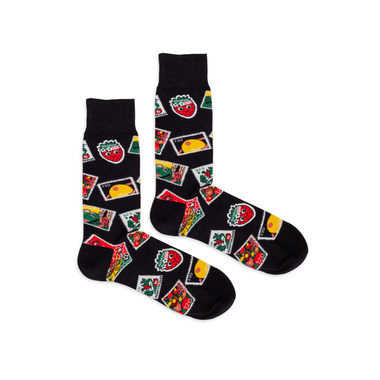 Stamp socks 2025, Dilly Socks, Black Collection, 36-40 Socks black, eco-tex and GOTS certificate