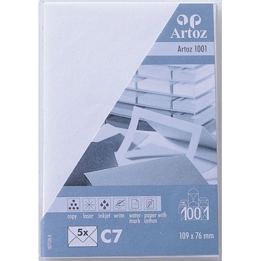 ARTOZ Enveloppes 1001 C7 107134182 100g, blanc fleur 5 pcs.