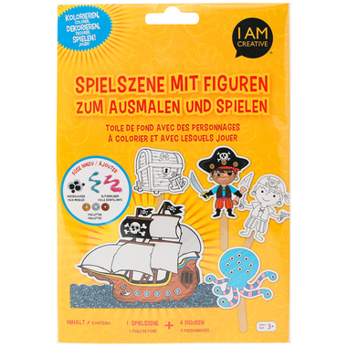 I AM CREATIVE Puppenspiel 4087.545 Pirat, Papier, 5tlg.