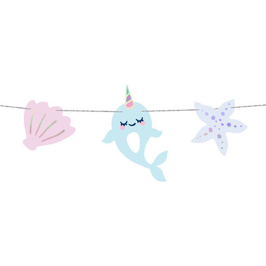 PARTYDECO Girlande 1m GL17 Narwal