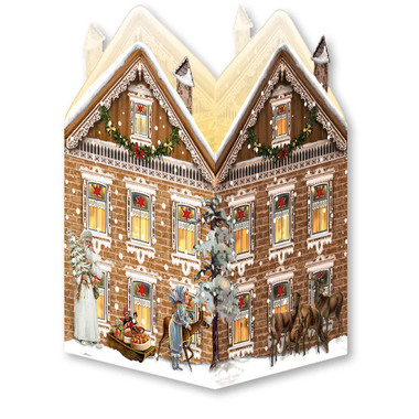 COPPENRATH Adventskalender 16.5x11.5cm 71022 Nostalgische Weihnachtshäuser