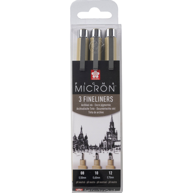 SAKURA Pigma Micron Set POXSDK3A 0,5/0,6/0,7mm 3 pezzi