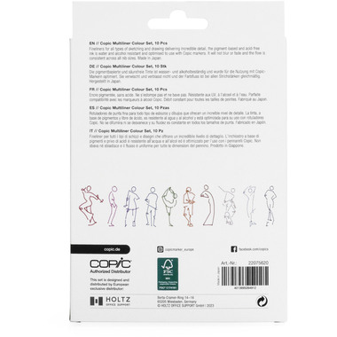 COPIC Multiliner 0.3mm 22075620 Color Set, 10 pcs.