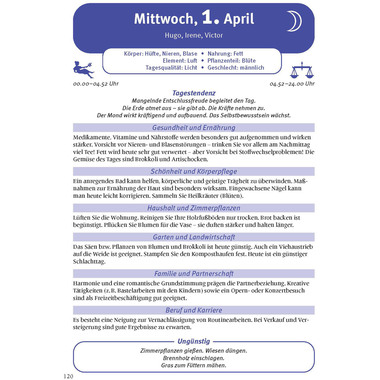 HEYNE Der grosse Mondkalender 2026 9783453239654 1J/1P DE 17x24cm