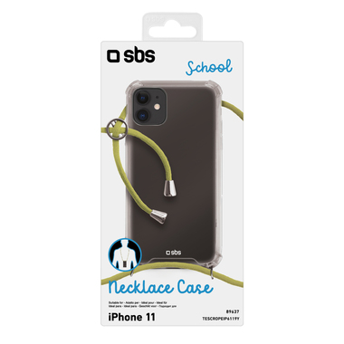 Durchsichtiges Cover mit Umhängeband für iPhone 11