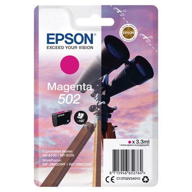 EPSON Tintenpatrone 502 magenta T02V340 WF-2860/XP-5100 160 Seiten