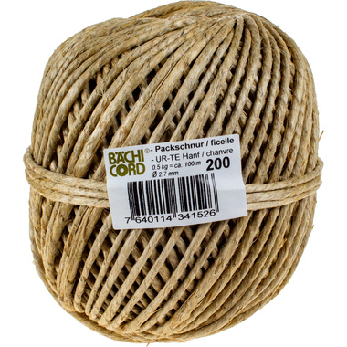 BAECHI Ficelle d'emballage chanvre 511002005 500g, 2,7mm 100m