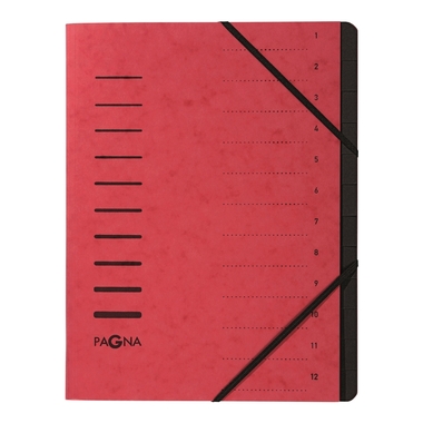 PAGNA Dossier archivio A4 40059-01 rosso 12 pezzi