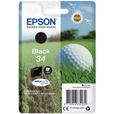 EPSON Tintenpatrone schwarz T346140 WF-3720/3725DWF 350 Seiten