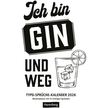 HARENBERG Wochenplaner 2026 3310134+26 Sprüche-Kalender DE 25x35.5cm