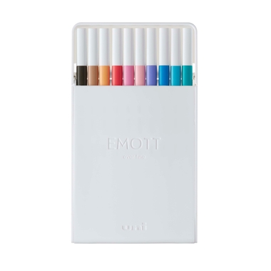 UNI-BALL Fineliner Emott 0.4mm PEM-SY_10C_NO.2 soft pastel 10 pcs.