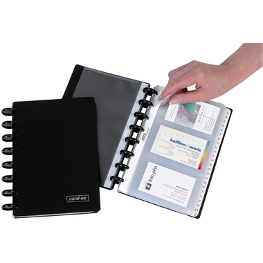ADOC Sichtbuch Card-Ex A5 9287.760 schwarz, 800my 20 Taschen