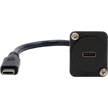 Exsys USB 3.1 Adapter D-Type Cable USB-C Plug - USB-C Socket