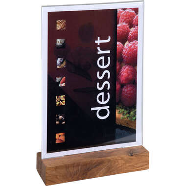 EXACOMPTA Présentoir de table A5 85258D transparent, bois haut