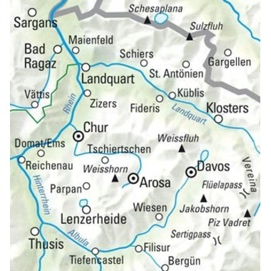 KÜMMERLY+FREY Wanderkarte 325902213 Davos-Arosa 1:60'000