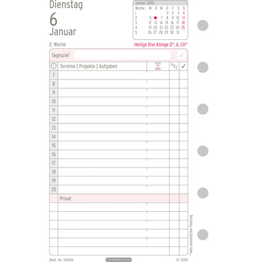 CHRONOPLAN Ersatz Tagesplan 2026 50606Z.26 1T/1S Mini