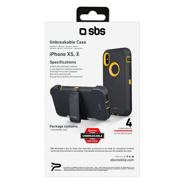 Coque résistante avec clip ceinture pour iPhone X et iPhone XS