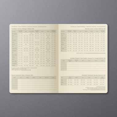 CONCEPTUM Wochenkalender 2026 C2667 1W/2S dunkelgrau 15.1x10.8cm