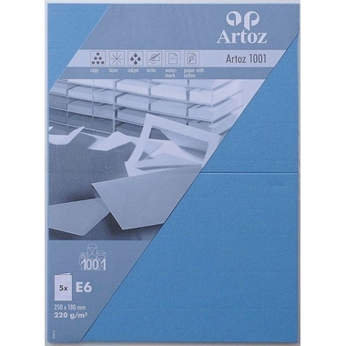 ARTOZ Karten 1001 E6 107372264 220g, marienblau 5 Blatt