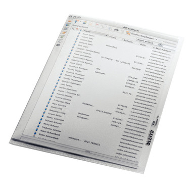 LEITZ Sichtmappen PP A5 40050003 genarbt 0,13mm 100 Stück
