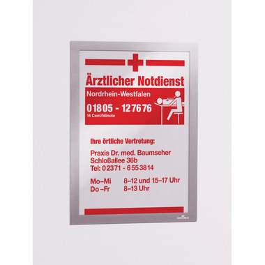 DURABLE Sichtfenster Duraframe 487223 silber, selbstklebend 2 Stk.