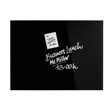 MAGNETOPLAN Design-Glasboard 800x600mm 13403012 schwarz, magnetisch